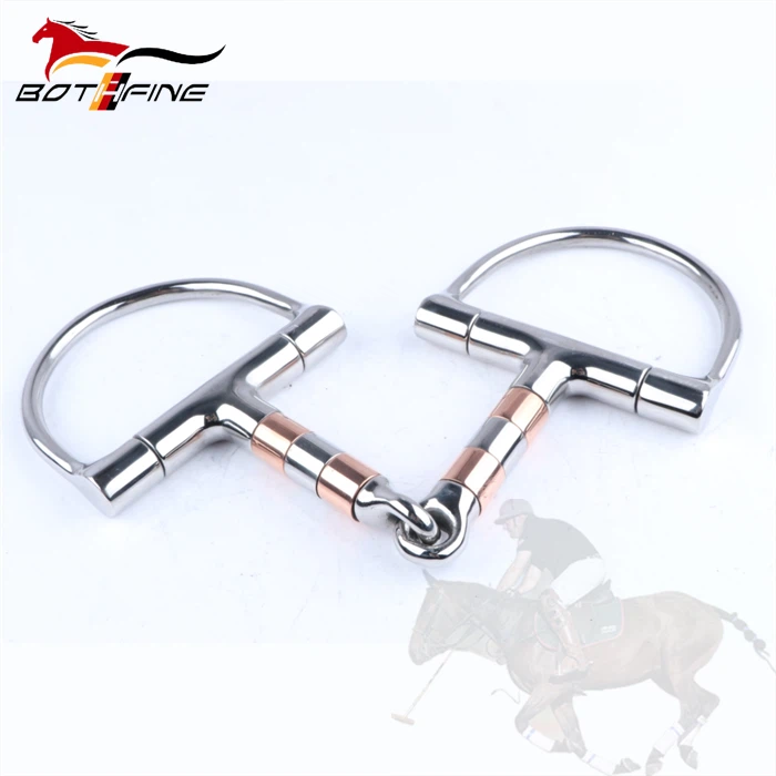 Dee Ring Snaffle Bit With Copper Rollers